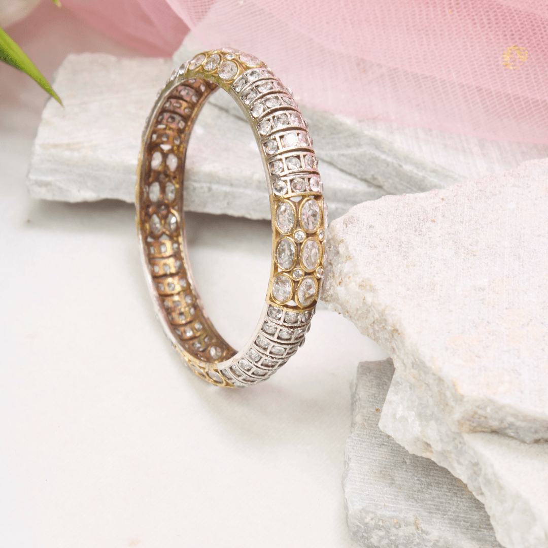 NAGINA BANGLES - DUAL - TONE FINISH - SET OF 2