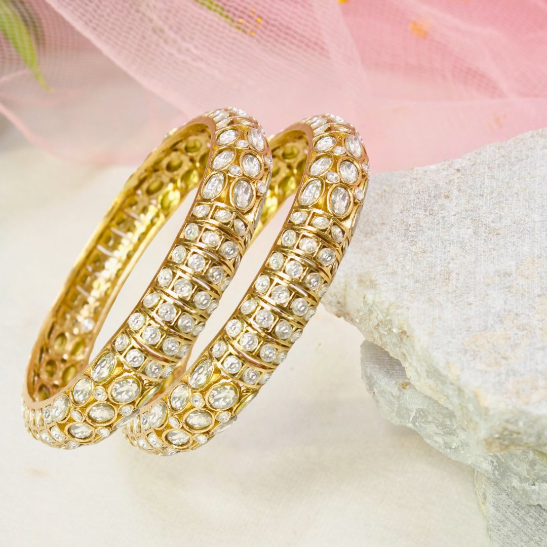 NAGINA BANGLES-GOLDEN FINISH-SET OF 2