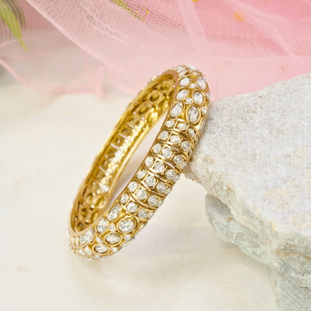 NAGINA BANGLES-GOLDEN FINISH-SET OF 2
