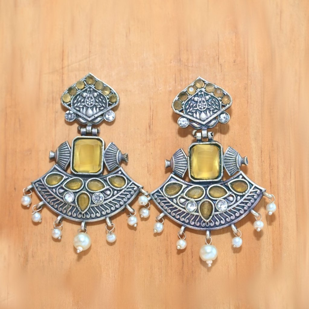 Nagina kalash jhumka yellow
