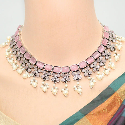 NAGINA NECKLACE SET - PINK