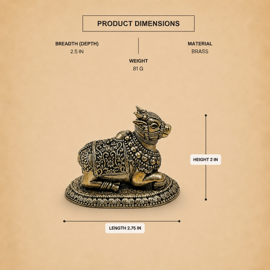 Nandi Brass Idol — product dimensions