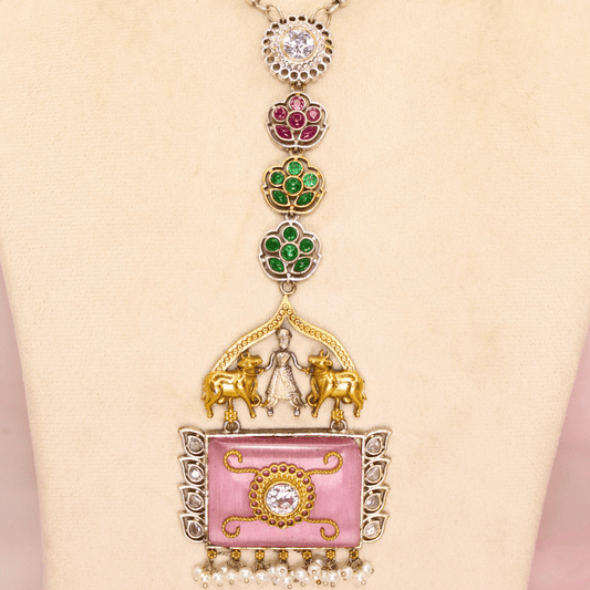 NANDI PAIR FUSION DUAL - TONE PENDANT SET