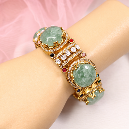 Round Pastel Stone Statement Kada - Mint — retouched original photograph IMG_7975