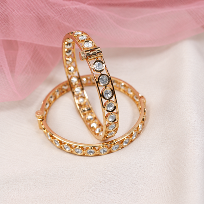 Clear Round Stone Bangles Set of Two - Clear - retouched original photograph IMG_7983