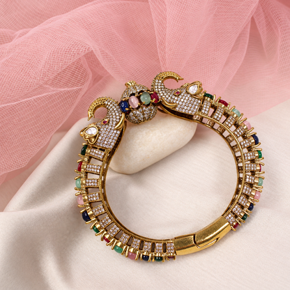Twin Elephant Stone Openable Kada - Multicolour - retouched original photograph IMG_8030