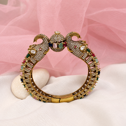 Twin Elephant Stone Openable Kada - Multicolour - retouched original photograph IMG_8031