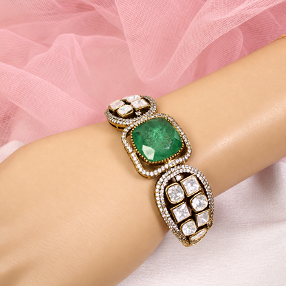 Cushion Centre Stone and Clear Panel Kada - Mint — retouched original photograph IMG_8074