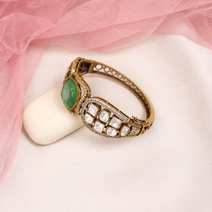 Cushion Centre Stone and Clear Panel Kada - Mint — retouched original photograph IMG_8090