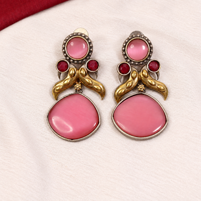 Peacock Pearl-Style Bead Pendant Set - Pink — retouched original photograph IMG_8112
