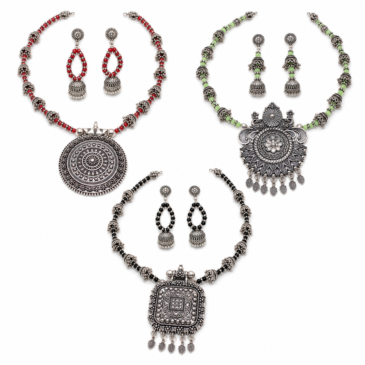 Navraee Banjara Pendant Trio Vol. 3 collage