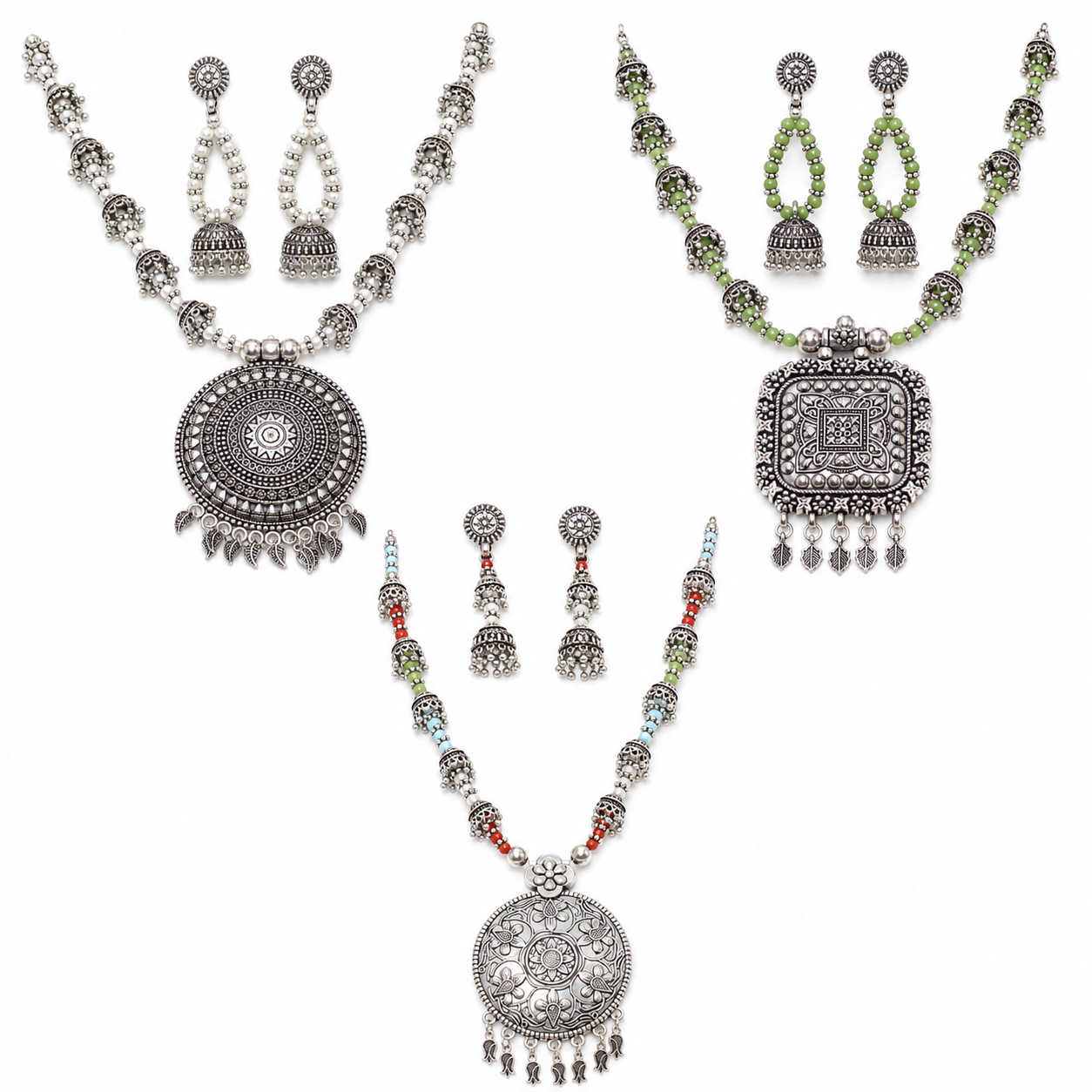 Navraee Banjara Pendant Trio Vol. 5 collage
