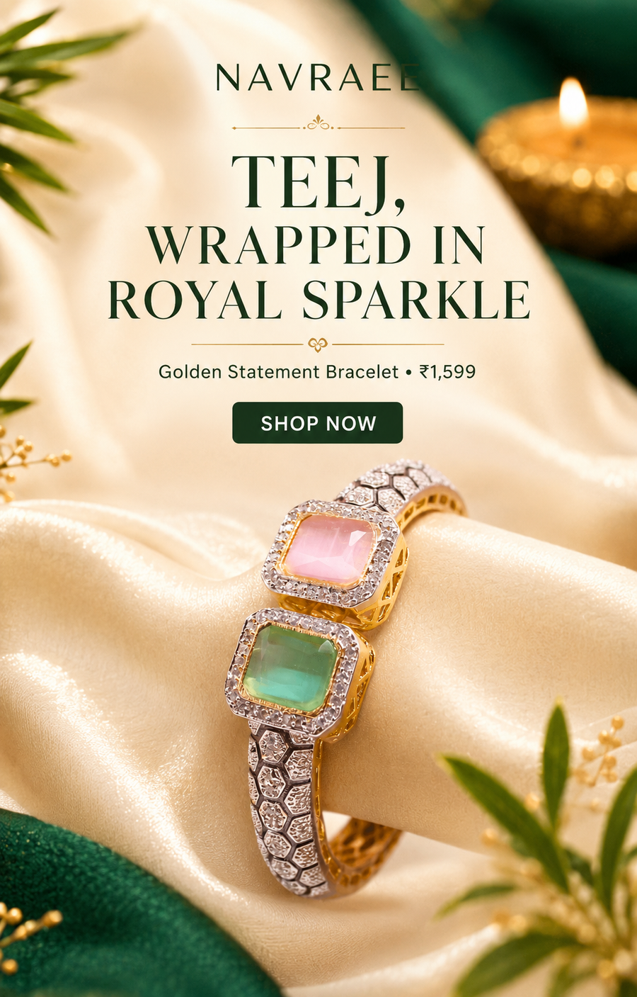 Colour your Teej royal — Rajwadi Multicolour Kada