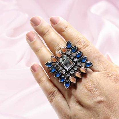 Navrang Nagina ring blue and orange