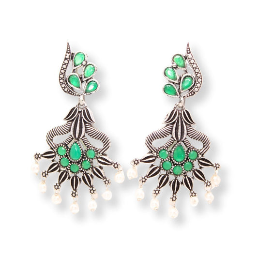NAVRANG PANKHURI JHUMKA-GREEN