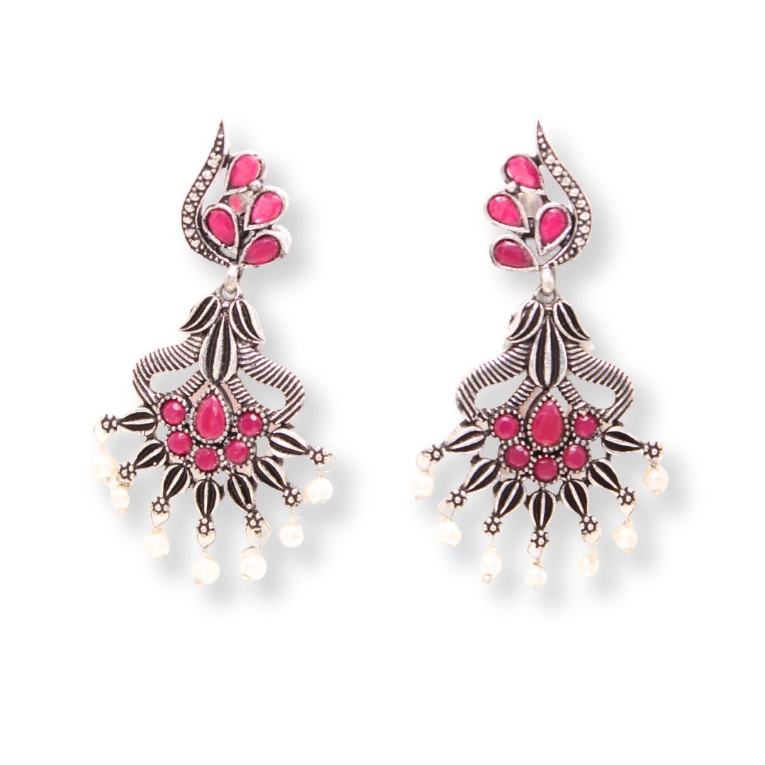 NAVRANG PANKHURI JHUMKA-MAROON