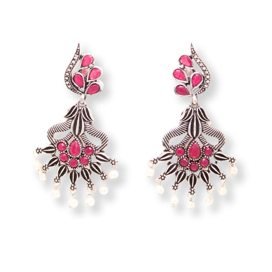 NAVRANG PANKHURI JHUMKA-MAROON