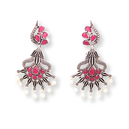 NAVRANG PANKHURI JHUMKA - MAROON