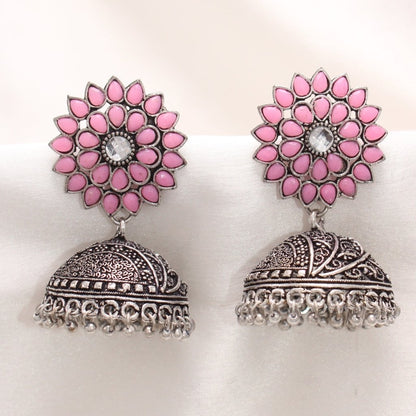 NAVRANG PUSHP JHUMKA - PINK