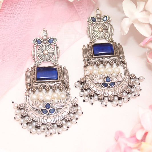 NEETI CHANDBALI JHUMKA - BLUE