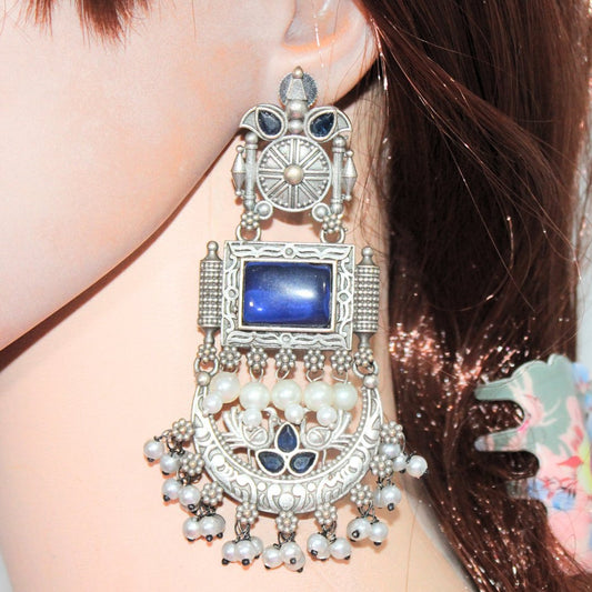 NEETI CHANDBALI JHUMKA - BLUE
