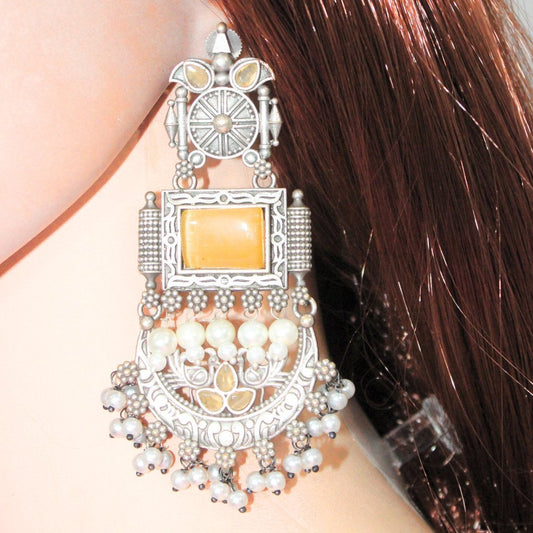 NEETI CHANDBALI JHUMKA-YELLOW