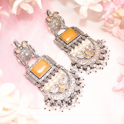 NEETI CHANDBALI JHUMKA-YELLOW