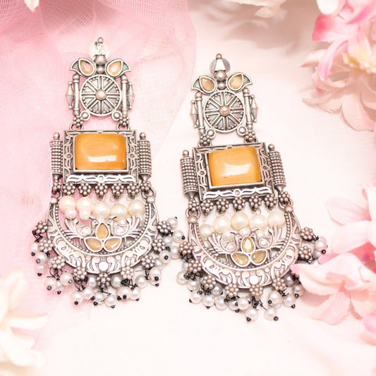 NEETI CHANDBALI JHUMKA - YELLOW