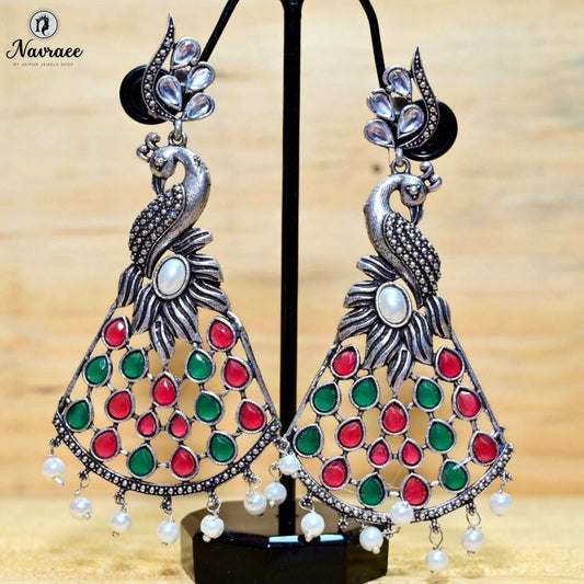 MAYURA CHANDBALI - MULTICOLOUR Navraee By Jaipur Jewels Shop