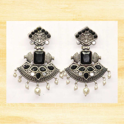 Navraee Nagina jhumka trio - Kalash jhumka black