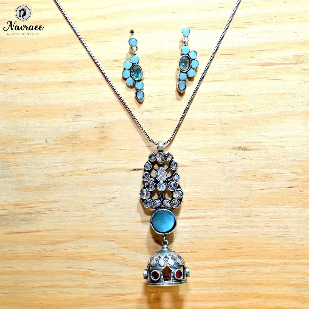 Vardini Pendant Set Blue included in combo