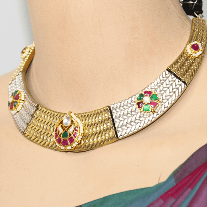 PAACHI KUNDAN DUAL - TONE NECKLACE