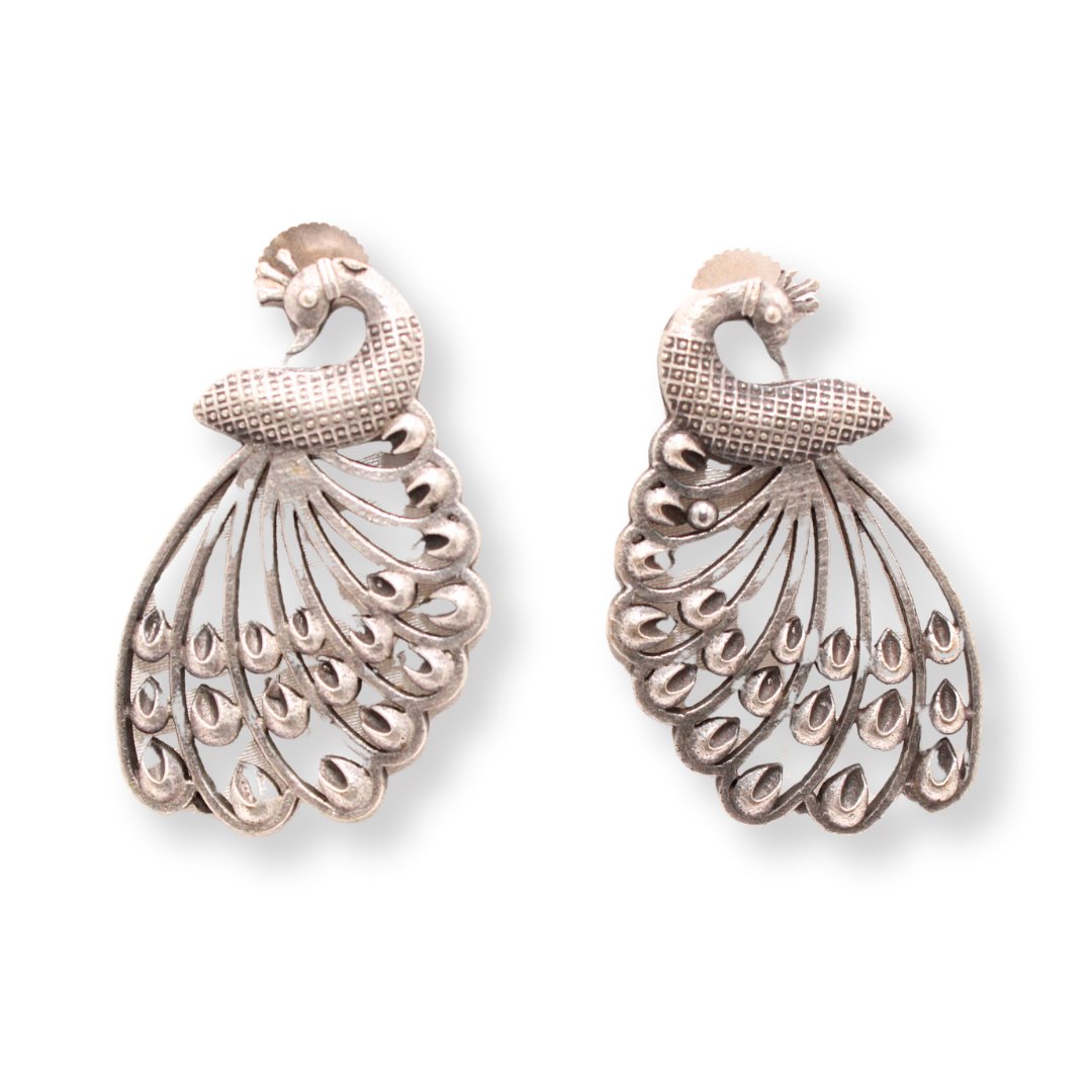 PEACOCK STUD - SILVER