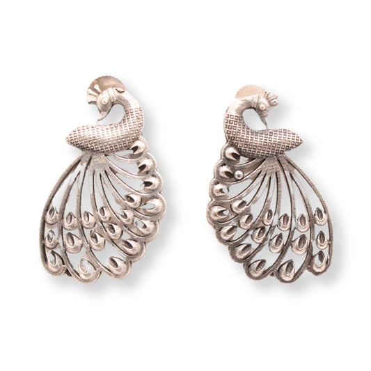 PEACOCK STUD - SILVER