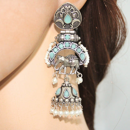 PEARL & BEADS ELEPHANT DANGLER-MINT