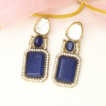 POLKI MOISSANITE MULTI STONE NECKLACE SET