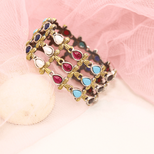 Rajputi Multicolor Kada – Non - Openable Single Bang