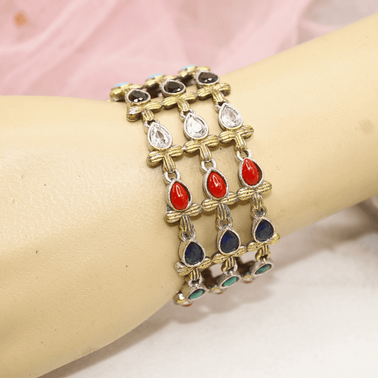 Rajputi Multicolor Kada – Non - Openable Single Bang