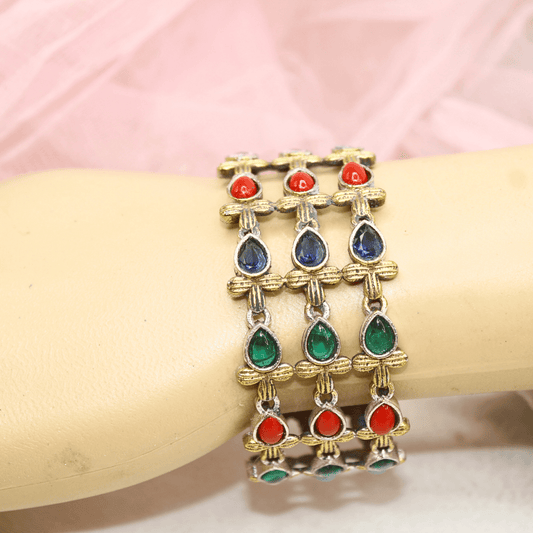 Rajputi Multicolor Kada – Non - Openable Single Bang