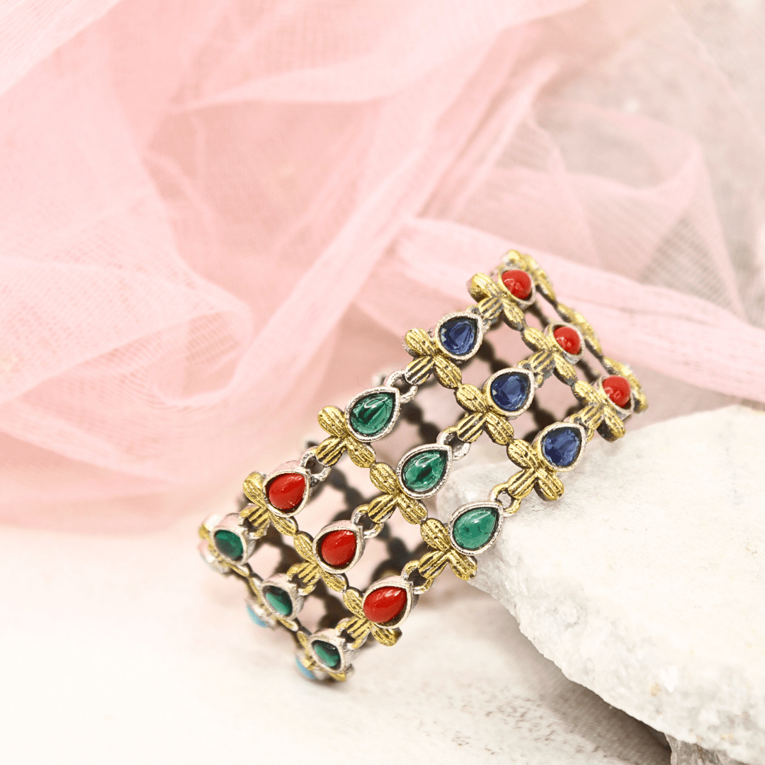 Rajputi Multicolor Kada – Non - Openable Single Bang