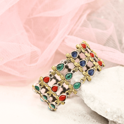 Rajputi Multicolor Kada – Non - Openable Single Bang
