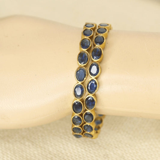 RAJWADI BLUE BANGLE -SET OF 2