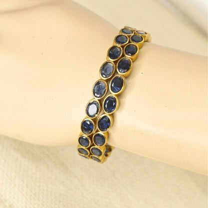 RAJWADI BLUE BANGLE -SET OF 2