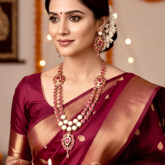 RAJWADI RANI HAAR-DO LADI-WHITE & RED