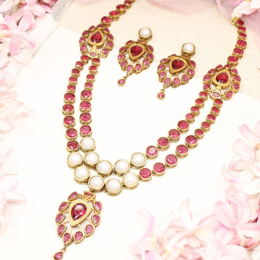 RAJWADI RANI HAAR - DO LADI - WHITE & RED