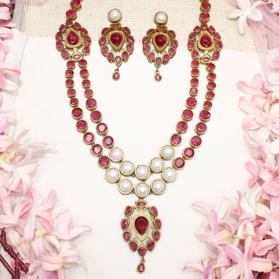 RAJWADI RANI HAAR - DO LADI - WHITE & RED