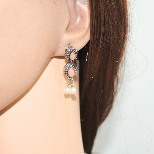 RATNA SHREE NECKLACE SET-PEACH