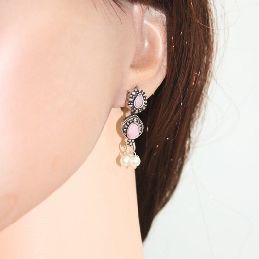 RATNA SHREE NECKLACE SET - PINK
