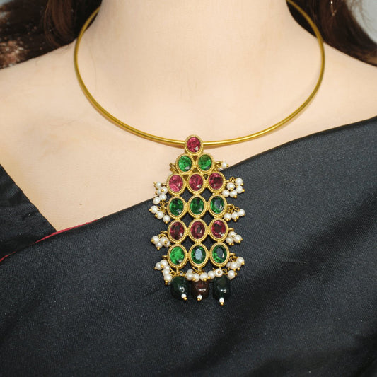 RING HASLI NECKLACE- STONE PENDANT