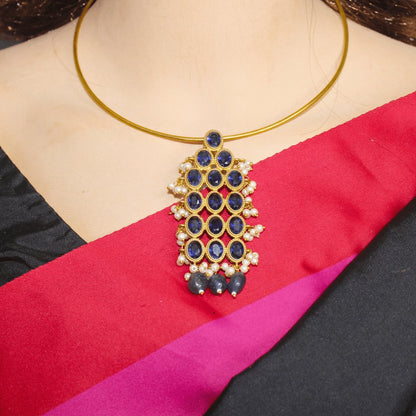 RING HASLI NECKLACE- STONE PENDANT